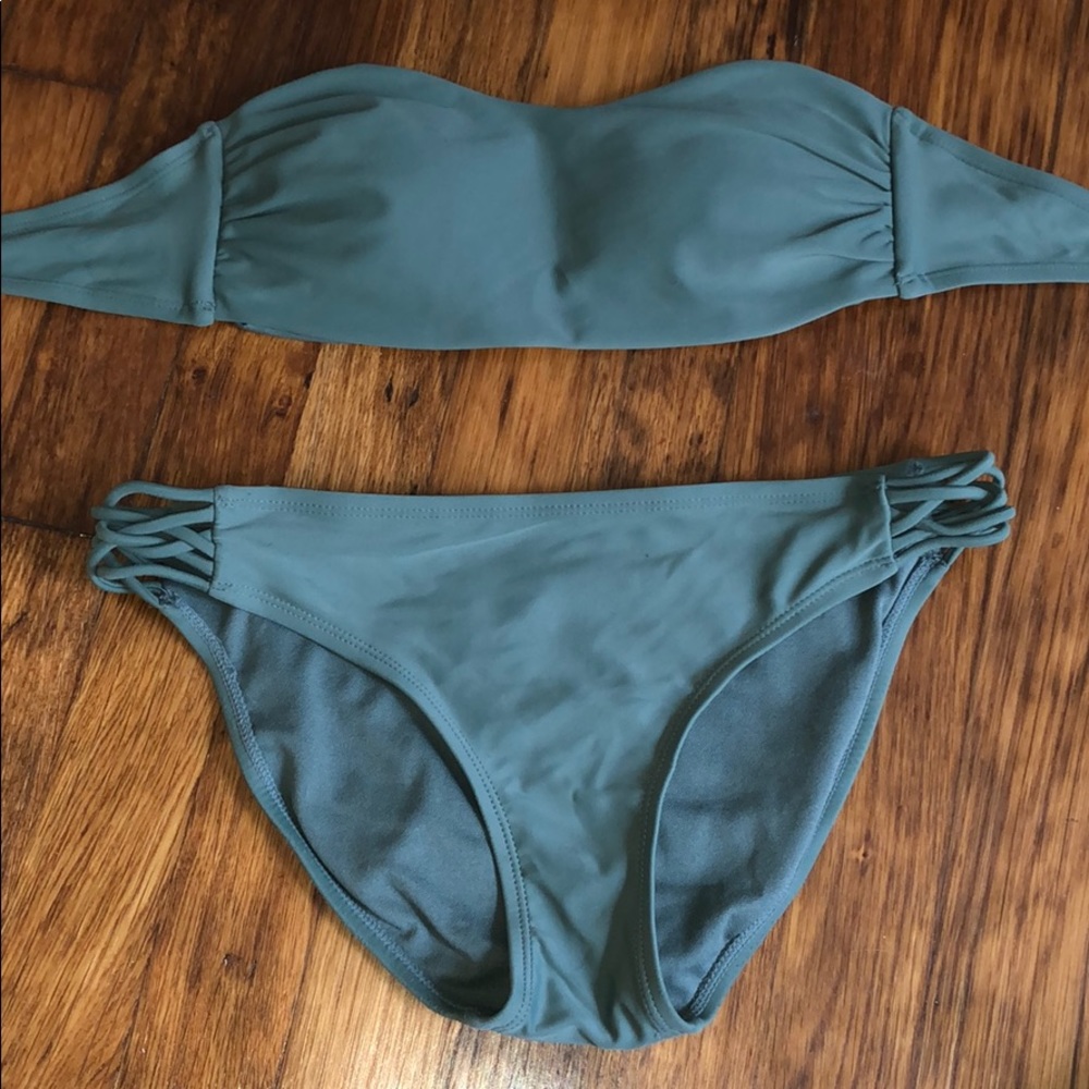 Army Green Bikini Top and Bottom